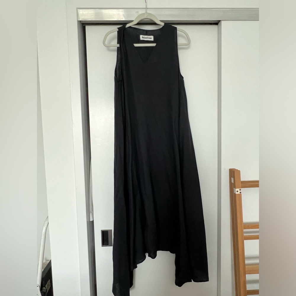Roucha linen blend dress